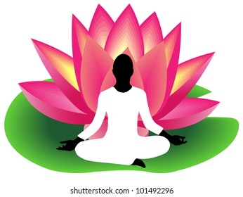 Silhouette of yoga