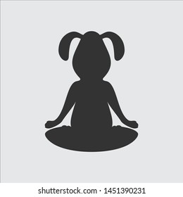 silhouette of yoga dog. vector. illustration