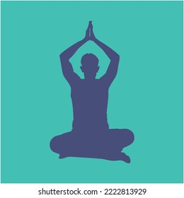 silhouette of yoga pose illustration