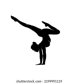 silhouette yoga pose. a movement to relax