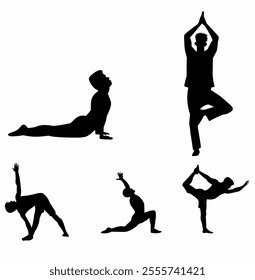 Silhouette of a yoga Pose, A Symbol of Peace and Wellness