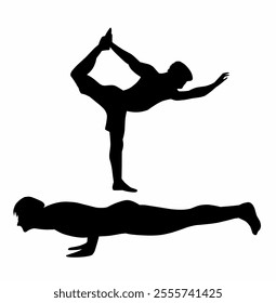 Silhouette of a yoga Pose, A Symbol of Peace and Wellness