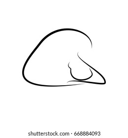 Silhouette of yoga pose vector