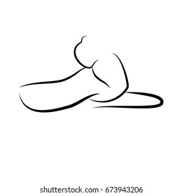 
Silhouette of yoga pose vector