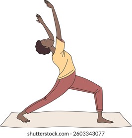 Silhouette yoga pose vector image