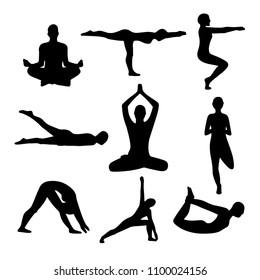 silhouette yoga poses