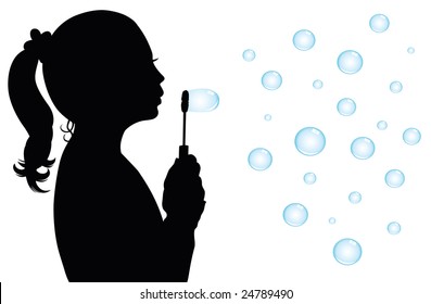 494 Girl blowing bubbles silhouette Images, Stock Photos & Vectors ...