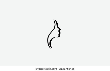 Silhouette young girl style design