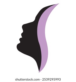 silhouette of young woman vector design