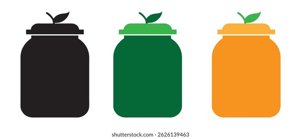 Silhouette of a zero waste jar.