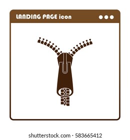silhouette zippers, icon for the landing page