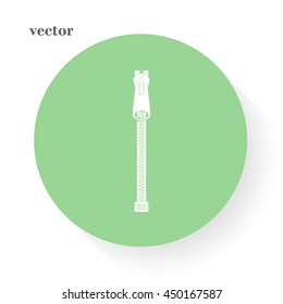 silhouette zippers, vector illustration