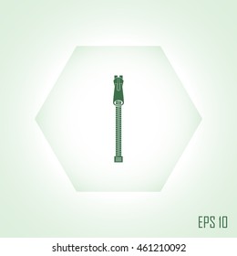 silhouette zippers, vector illustration
