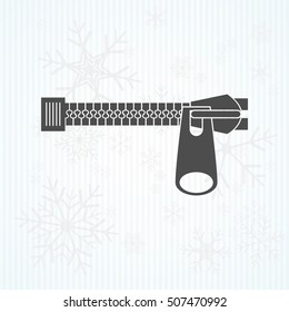 silhouette zippers, vector illustration
