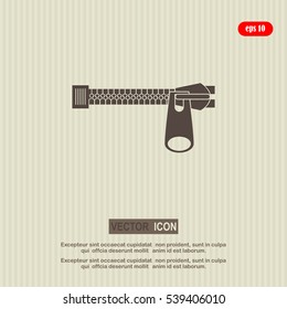 silhouette zippers, vector illustration