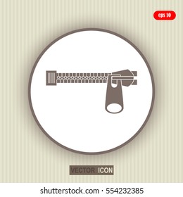 silhouette zippers, vector illustration