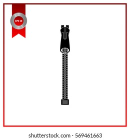 silhouette zippers, vector illustration