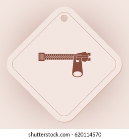 silhouette zippers, vector illustration