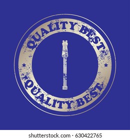 silhouette zippers, vector illustration, quality  best, stamp