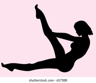 silhouetted girl posing