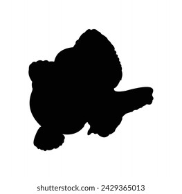 silhouetted goldfish or Carassius auratus vector design