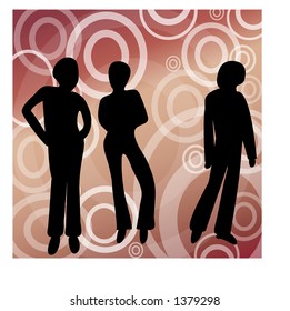 silhouetted group with attitude on background