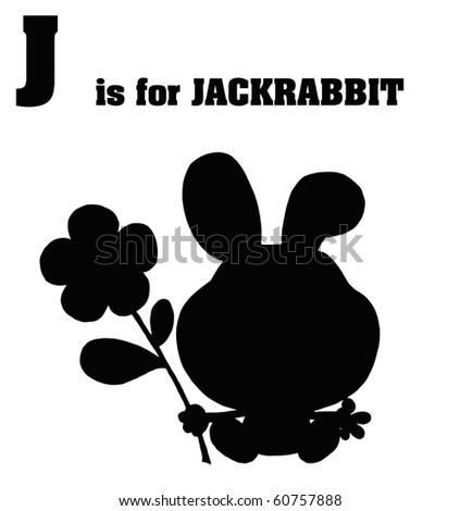 Download Silhouetted Rabbit J Jackrabbit Text Stock Vector (Royalty ...