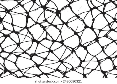 Silhouetted Steel Net Against White Background