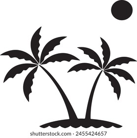 silhouette-palm trees silhouettes,set of palm trees,palm trees silhouettes,set of trees,set of palms,	palm, tree, tropical, beach, vector, nature, silhouette, summer, coconut, island, sea, 