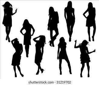 Vector Set Various Beautiful Girls Stock Vector (Royalty Free) 70943065 ...