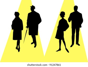 silhouettes of the 60s