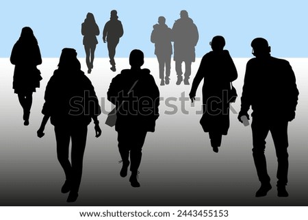 Similar – Image, Stock Photo Black woman walking along path in forest