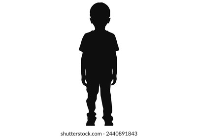 Siluetas de caras de niños africanos. Silueta de rostro de niño africano