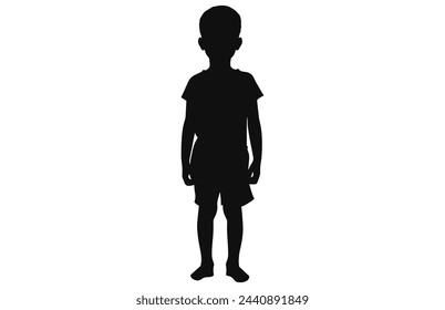 Silhouettes of african kids faces. African boys face silhouette