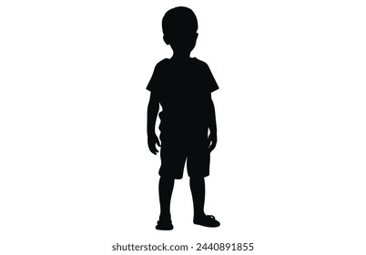 Silhouettes of african kids faces. African boys face silhouette