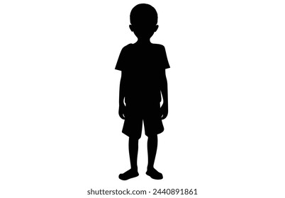 Silhouettes of african kids faces. African boys face silhouette