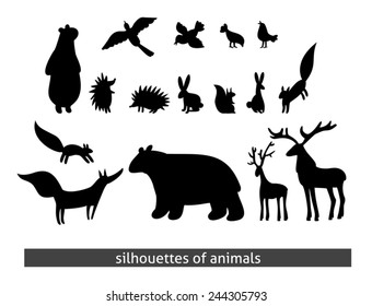 silhouettes of animals