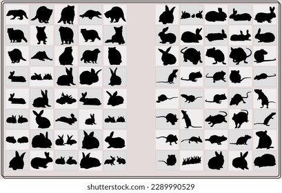 silhouettes of animals ,Animals,Zoo animals collection ,African animals silhouette