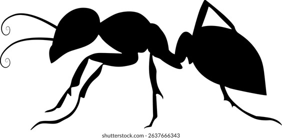 silhouettes of ants vector black design,