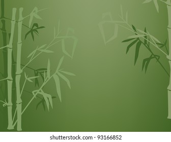 Silhouettes of bamboo with room for copy.