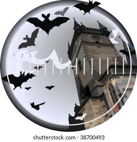 Silhouettes, bats, vector illustration