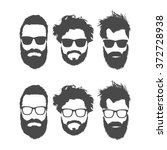 Silhouettes of bearded men in glasses