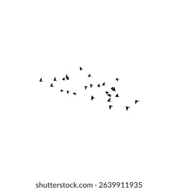 Silhouettes of birds in flight, showcasing natural grace and freedom. Perfect for enhancing designs with a serene, airy, and uplifting feel. Great for art, decor, or branding.

