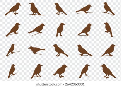 silhouettes of birds vector. bird silhouette vector illustration, perfect for logo design, art projects, and graphic design.