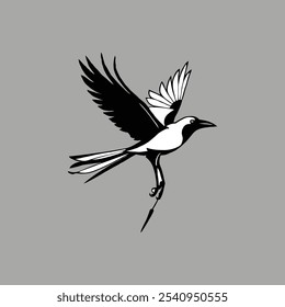 silhouettes of black crows vector design

