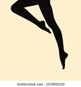 Silhouettes of black legs. Legs. Logo. Design. Manicure.