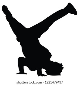 Silhouettes Break Dancer On White Background Stock Vector (Royalty Free ...