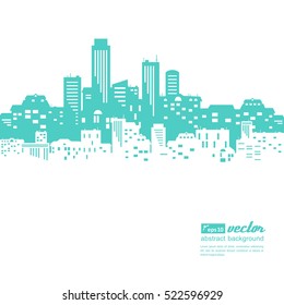 Silhouettes of buildings. Urban cityscape. Vector illustration