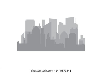 Silhouettes of buildings, Vector illustration