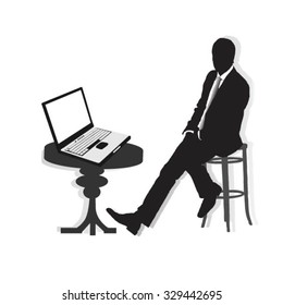 Silhouettes of Businessman.